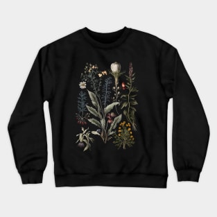 Dark Academia Botanical Poster Crewneck Sweatshirt